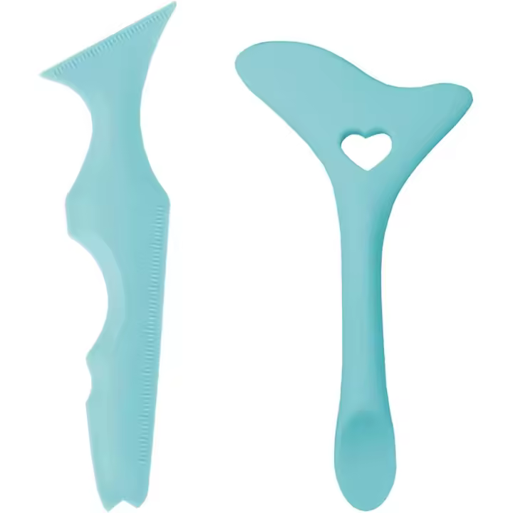 UYDF 2 Piezas Plantilla para Delinear Ojos de Silicona Plantilla de Guía de Delineador de Ojos Reutilizable Ayuda para Pestañas,Sombra de Ojos, Crema Aplicadora, Herramienta de Maquillaje Multiusos - 1