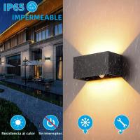 Lámpara De Pared Exterior LED 24W Sensor De Movimiento Negro/Blanco IP65 Impermeable Iluminación Interior Y Exterior Ajustable Luz De Parede - details 4