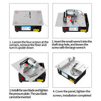 Sierra de Mesa Mini Eléctrica 63mm, Herramienta Portátil para Corte DIY Madera/PCB, Ideal Modelos Caseros y Torno, Segura y Precisa - details 7