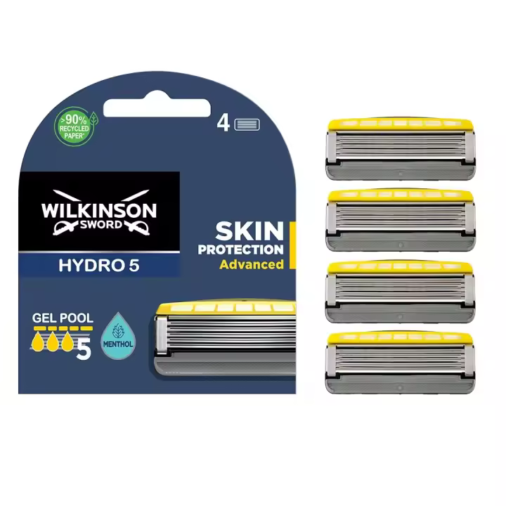 Wilkinson Sword Hydro 5 Sense Recambios 4u: Mantén tu afeitado siempre perfecto con los recambios Wilkinson Hydro 5, para un corte preciso y cómodo. - 1