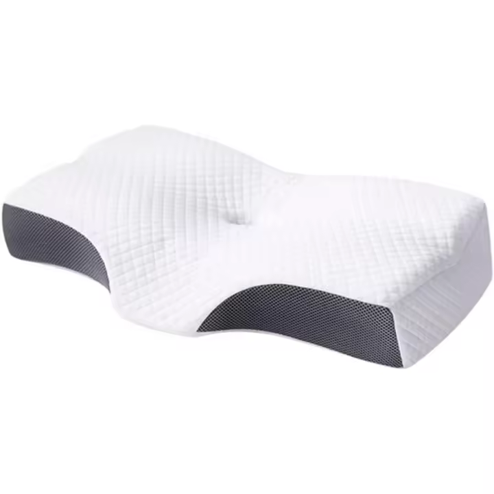 Almohada de espuma viscoelástica con rebote slow para el cuello, almohada ergonómica with FORMA DE Mariposa (color: Negro) - 1