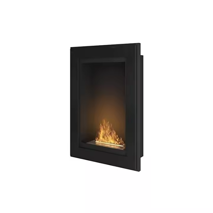 Chimenea de Bioetanol Frame 550, color Negro mate, empotrada en comparación, sin Cristal - 1