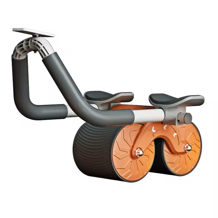 Entrene en casa Rueda de rodillos para abdominales para entrenamiento de abdominales,Equipo de ejercicio con ruedas de rodillos para abdominales,Máquina de ruedas con rodillos deslizantes para abdominales Entrenador de fuerza corporal Gimnasio Fitness con - 1
