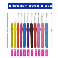 Juego De Agujas De Crochet Ergonómicas Con Mango Colorido 11 Tamaños Para Regalos Para Mamá Y Abuela Herramientas De Tejido De Yarn - details 7