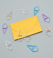 10pcs Clips De Papel De Metal Colorido Con Agujero Para Marcadores Y Cierres De Encuadernación Suministros Para Escuela Y Oficina - details 6