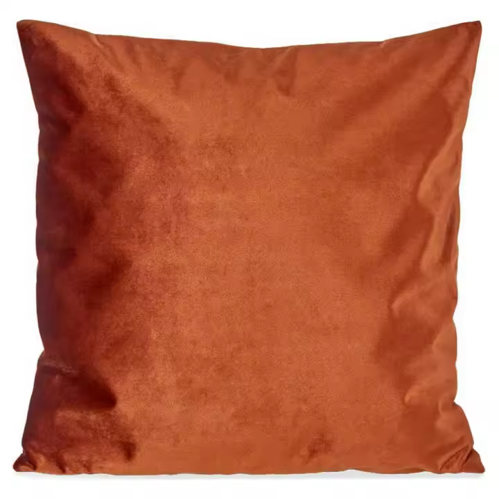 Cojín Poliéster Terciopelo Naranja (45 x 13 x 45 cm) - 1