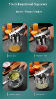 LMETJMA Rallador De Papas De Acero Inoxidable Con 3 Discos Interchangeables Y Squeezer De Limón Manual Herramienta Para Frutas Y Verduras KC0442 - details 4