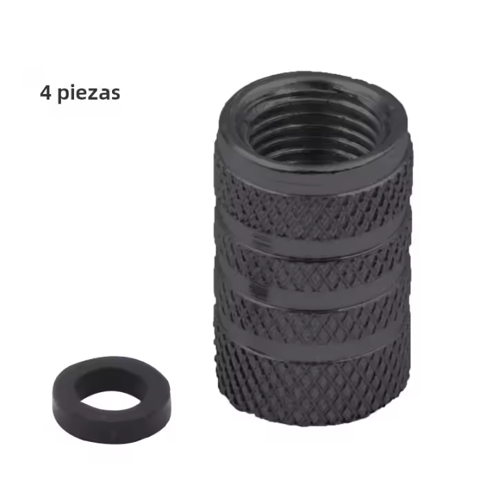 4pcs Cubiertas De Válvula De Neumático Universal Para Coche Accesorios De Coche Aluminio Resistente a La Polvo Capa De Válvula De Rueda - 1