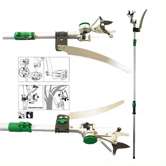 Tijera de Podar Orework con Mango Telescópico de Aluminio y Sierra - 1