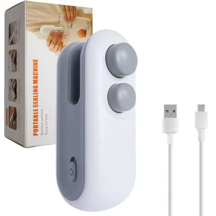Mini Selladora de Bolsas de Plástico, Para Conservación de Alimentos,  Corta, Sellador Térmico, Recargable por USB y Portátil, M2 Tec - 1