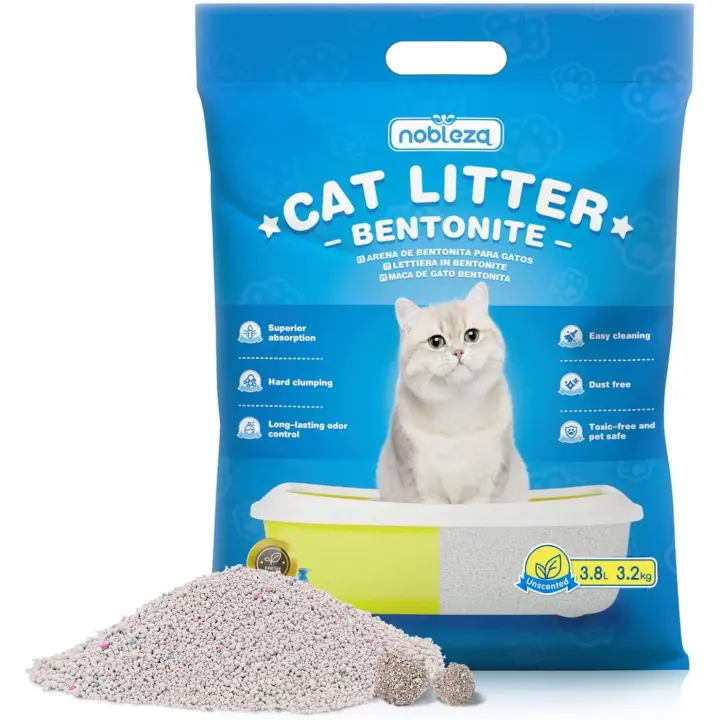Arena aglomerante de bentonita para gatos sin olor Nobleza - 1