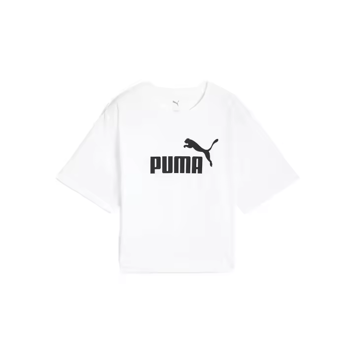 Camiseta PUMA ESS Cropped No. 1 Logo Relaxed Tee C/O 684972 02 Blanco - 1