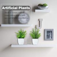 Canirologas Plantas artificiales para interiores, pequeñas plantas de simulación falsas, plantas en maceta de plástico sintético, adornos decorativos creativos para decoración, estantería, balcón - details 4