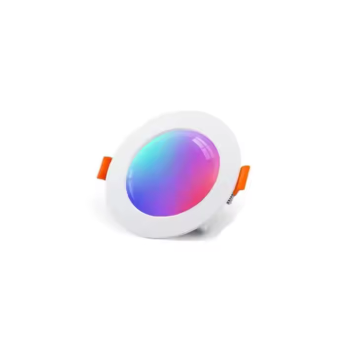 Focos LED inteligentes para techo con Alexa, 10 W, Bluetooth, RGB, cambio de color, control por voz y aplicación, regulables, empotrables, blanco frío, para salón, dormitorio, cocina. Paquete de 4 - 1
