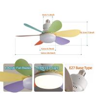 Ventilador De Techo Moderno IRALAN Con Luz Y Control Remoto Bombilla LED E27 Para Sala De Estar Dormitorio Cocina Uso Doméstico - details 8