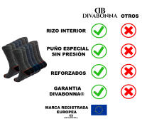 DEBEKOR 6 PARES Calcetines Térmicos Hombre - Calcetines Trabajo Hombre - Calcetines Senderismo Antiampollas – Calcetines Trekking - Calcetines Reforzados Algodón - details 2