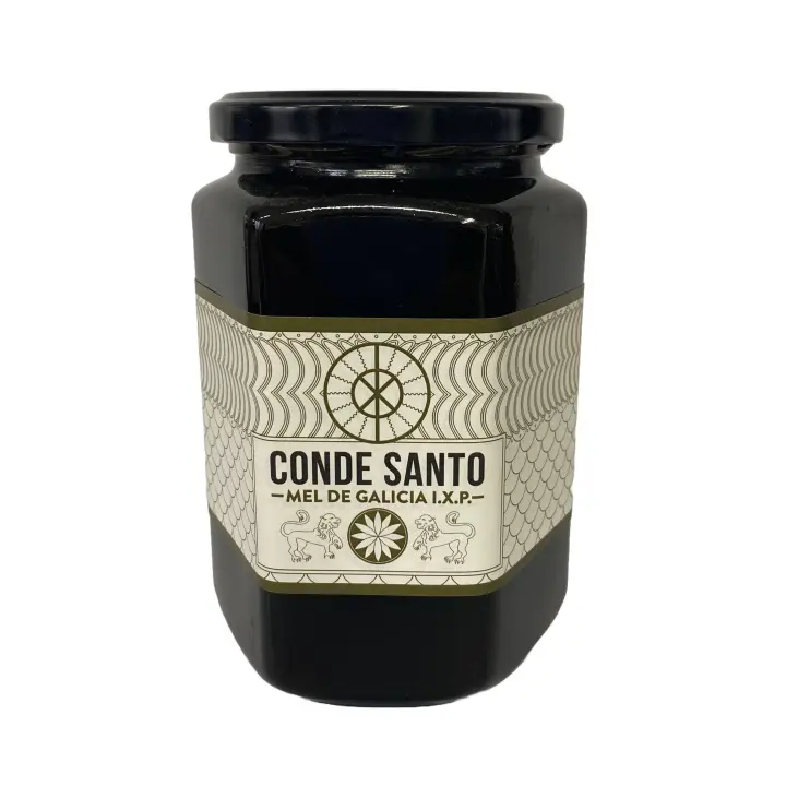 Miel de Galicia NATURAL ARTESANA CRUDA PURA 100% CONDE SANTO ESPAÑA PURA ABEJA (MONTAÑA,  1 KG)) - 1