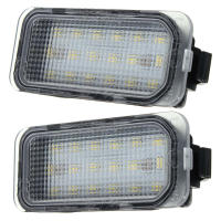 2pcs Luz De Placa De Matrícula LED 12V 18 Leds Blanco Lámpara De Señal Para Ford FOCUS MK II FIESTA MK VII MONDEO Sin Errores - details 2