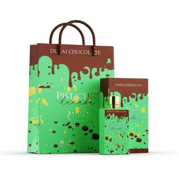 Anfar Pistachio Kunafa 90 ml – Perfume Gourmand Unisex de Alta Intensidad Inspirado en los Postres Árabes - 1