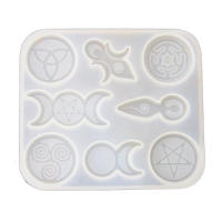 Molde De Silicona Para Pendentivo Totem De Diosa DIY Estrellas Sol Luna Cristal Epoxy Resina Duradero 11.5cm Por Silike Lufei - details 1