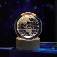 Luz Nocturna De Cristal 3D 6cm Con Astronauta Y Sistema Solar Saturno Vía Láctea Luz De Planetas Grabado Por Láser Regalo Para Niños - details 15