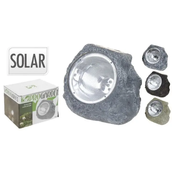 Koopman ROCA SOLAR LED Imitación Piedra para Decoración Jardín - 1