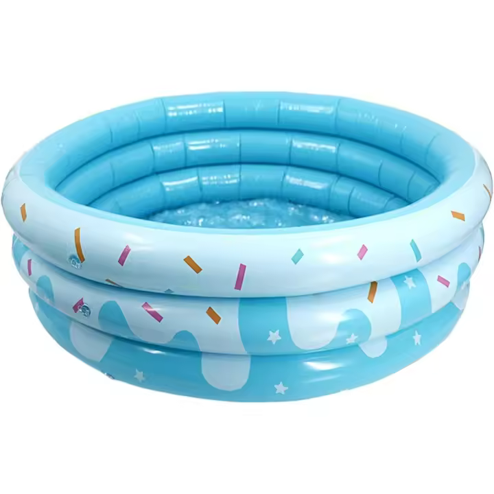 Inflatável Kiddie Pool, Toddler Blowing Tub, 47.24X47.24x11.81 polegadas, Non Slip portáthil Swimming Pool, AO ar Livre Water Games Splash, ideal para bebés de 6 a 12 meses y todler - 1