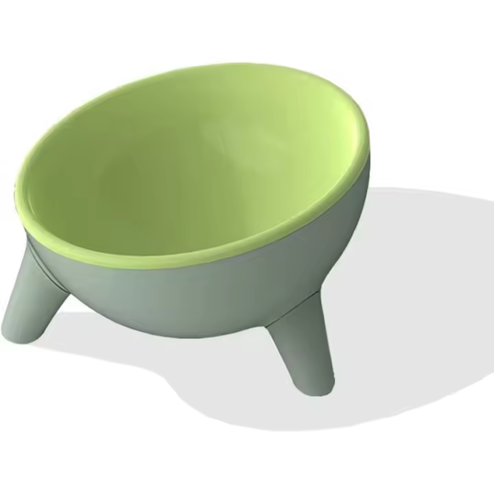 Cuencos para Gatos inclinados y elevados, cuencos para comida para Gato único con soporte, cuencos elevados para Comida y Agua Para Gatos, Platos para gatitos, Green - 1
