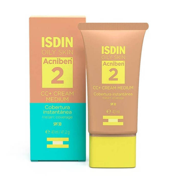 Isdin Acniben Cc+ Cream Spf30+ 40 ml Color Medium — oferta en Miravia