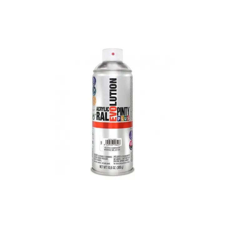 Barniz en spray ACRÍLICA BASE AGUA Pintyplus Evolution Brillo - 1