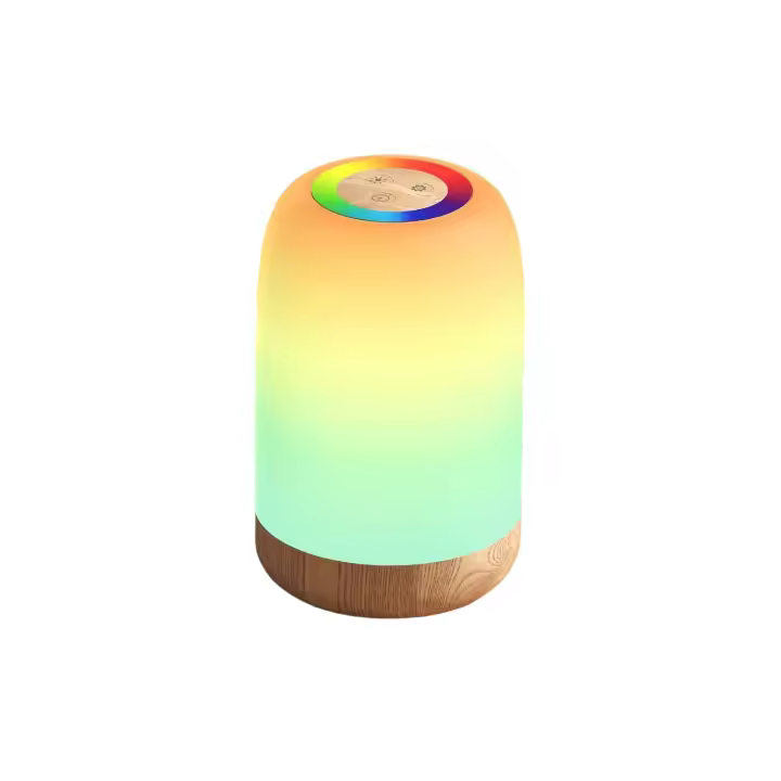 Lámpara De Noche Con Control Táctil Y Ajuste De Brillo 256 Colores Y 4 Modos Luz Ambiente Cambio De Color Lámpara De Escritorio Recargable Con Función De Temporizador - 1