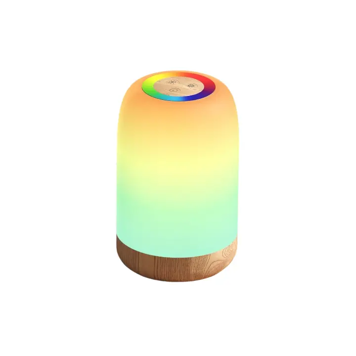 Lámpara De Noche Con Control Táctil Y Ajuste De Brillo 256 Colores Y 4 Modos Luz Ambiente Cambio De Color Lámpara De Escritorio Recargable Con Función De Temporizador - 1