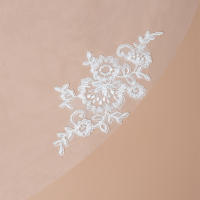 Velo De Novia De Encaje Con Borde De Flor Y Comb De Cabello Estilo Sencillo 1 Capa Longitud Catedral 3mx1.5m Accesorios Para Boda - details 2