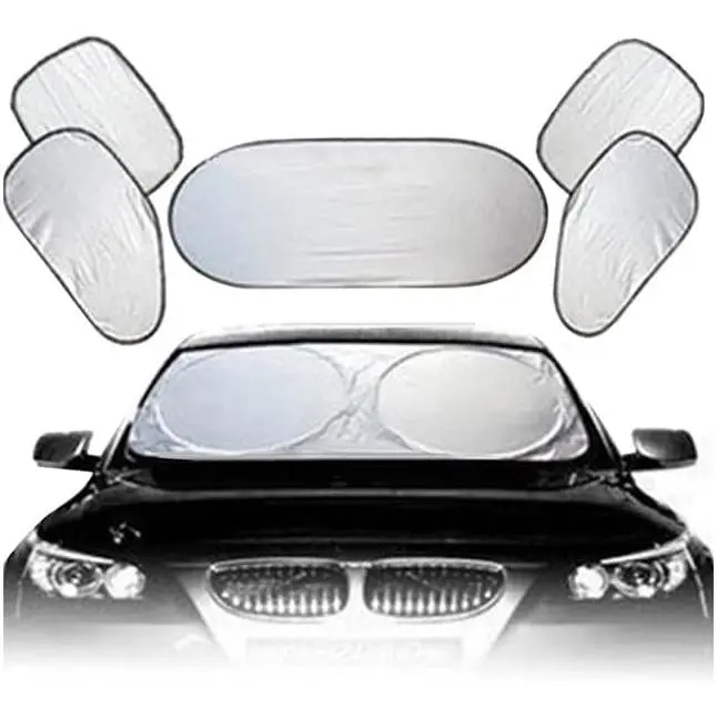 6pcs Parasol Coche, Parasol Ventana Coche para Ventana Delantera y Trasera Lateral Apto a la Mayoría de Coches y Suvs. - 1
