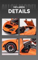 McLaren 720s Super Deportivo De Escala 1/24 En Aleación De Metal Modelo De Simulación Con Sonido Y Luz Juguete Retroalimentado Para Niños Regalos - details 15