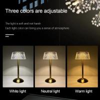 Lámpara De Noche LED Recargable Táctil Para Dormitorio Estudio Lámpara De Mesa De Vidrio Decoración De Ambiente Luz Nocturna Para Cama - details 3