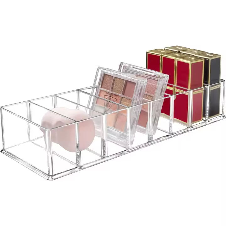Caja de almacenamiento transparente de 8 compartimentos - 1