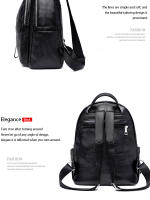 Bolso De Hombro Para Mujer En PU Negro Casual Y Versátil Gran Capacidad Ligero Adecuado Para Estudiantes De Colegio Salir - details 13