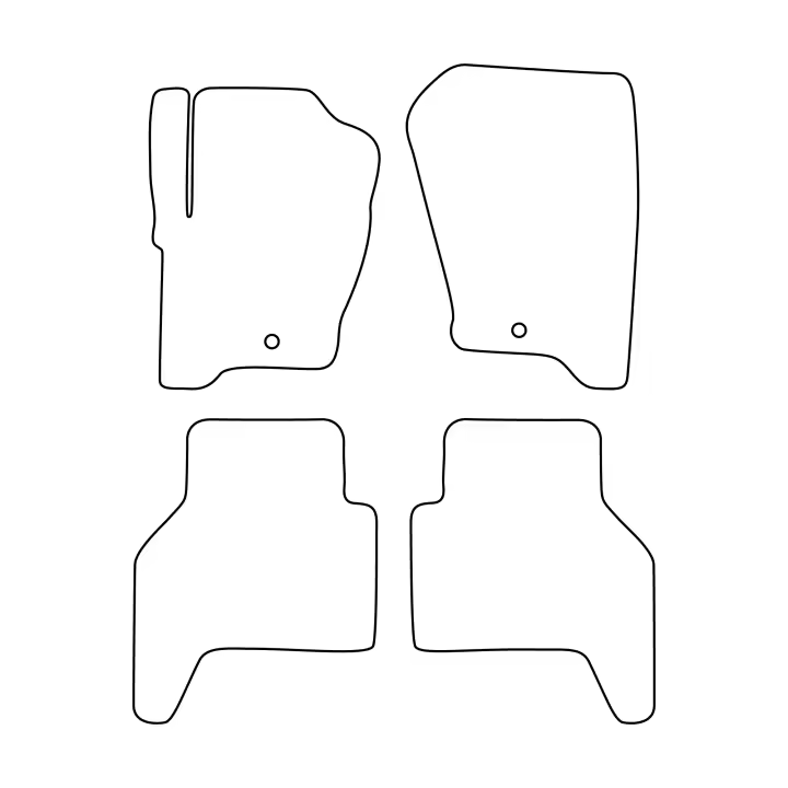Juego completo de alfombrillas de terciopelo para Land Rover Range Rover Sport I 2005-2012 - acabado negro - 1