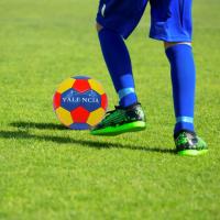 NEMON-Balón de Fútbol Valencia rojo, azul y amarillo de cuero pu Talla 5 para interior y exterior - details 0