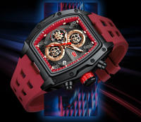 Reloj De Pulsera Deportivo Militar MINI FOCUS Para Hombre Con Cronógrafo Y Manos Luminosas Correa De Silicona Resistente Al Agua Color Azul Moda Casual - details 3
