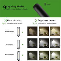 Lámpara De Lectura Mini 9 LED Recargable USB Luz De Libro Clip Brillante Ajustable Sin Etapas Para Mesa Y Noche - details 1