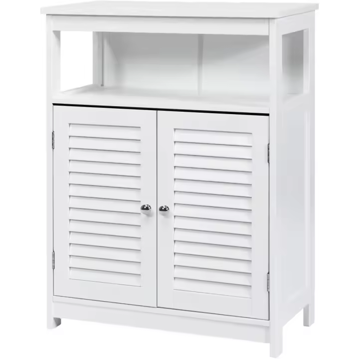 COSTWAY Armario del Baño, Armario de Madera con Doble Puerta - 1