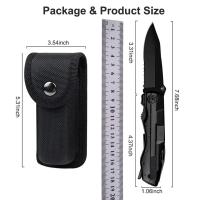 Cuchillo Multifuncional Plegable Herramienta Portátil De Sobrevivencia Para Exteriores Y Hogar Herramienta De Mano Para Emergencias En Coche Con Agarre De Acero Inoxidable - details 3