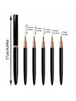 Set De 5 Pinceles Para Arte De Uñas Profesional Líneas Elongadas Dibujo De Uñas UV Gel Pintura Diseño De Uñas Herramienta De Manicura - details 0