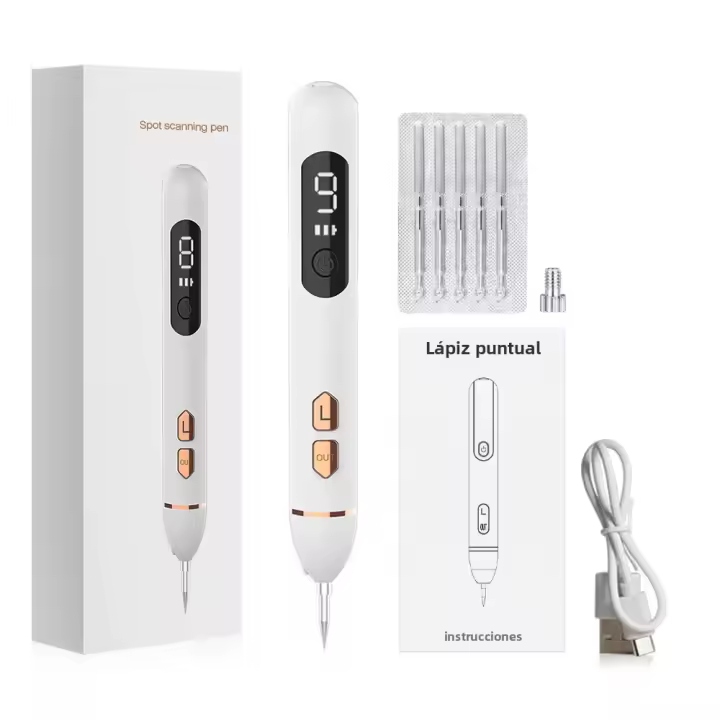 Borrador De Marcas Con Láser Plasma Eliminador De Verrugas Y Puntos Negros Para Rostro Quema De Papilomas Y Nevus Pen De Belleza Multifuncional USB CABLE Fuente De Alimentación Plástico - 1