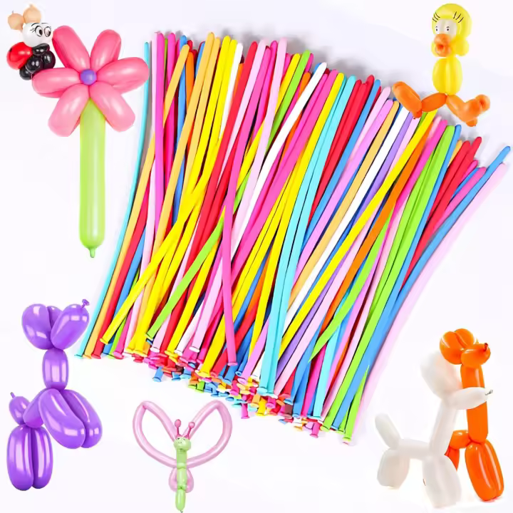 100 PièCes De Ballons En Plastique, Ballons Longs ColoréS, ballon magique Bricolage, Ballons Magiques En Latex, Formes De Ballons CréAtifs, Parfait Pour Les Anniversaires, Mariages, Anniversaires - 1