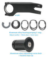 RIRO Tímbrido De Bicicleta Ultraligero De Aluminio Forjado/CNC Con Espaciador Para Manillar De Carretera 80/90/100MM - details 7