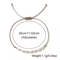 Pulsera Minimalista De Perlas Simuladas Y Semillas De Cobre Multicolor Go2boho Para Mujeres Y Hombres Joyería De Moda 2024 - details 4