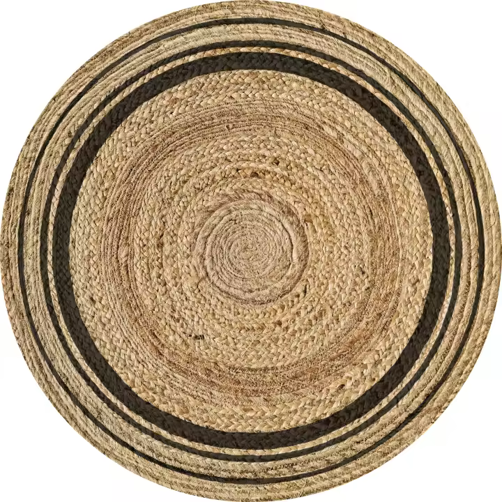 VINILIKO, Alfombra de vinilo, Carthago Redonda Negro, imitación textura natura - 1